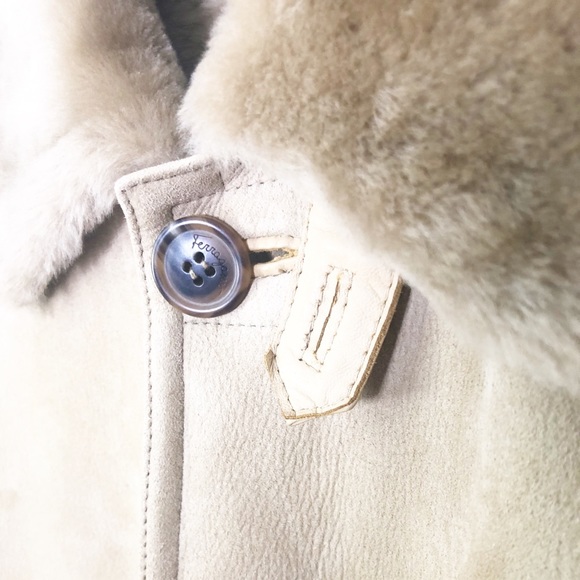 Salvatore Ferragamo Suede Shearling Coat - Picture 8 of 8
